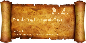 Murányi Leonóra névjegykártya