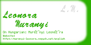 leonora muranyi business card